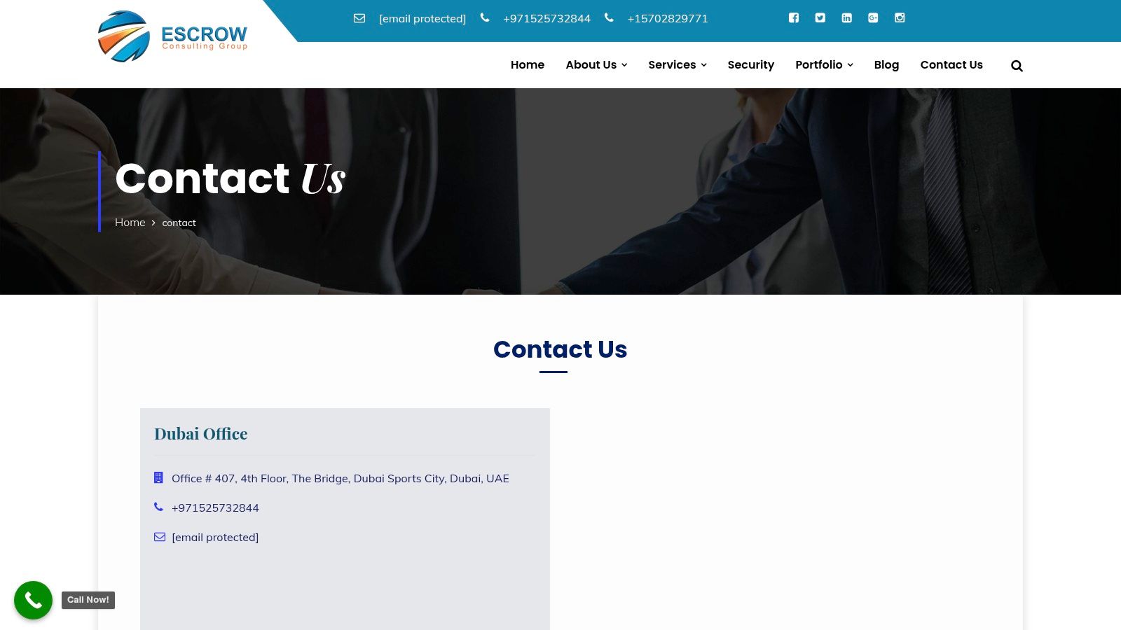 Screenshot from https://www.escrowconsultinggroup.com/contact-us/